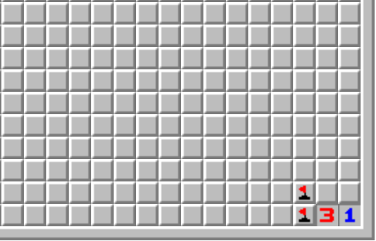 Image where there's 50-50 chance to guess which square has mine