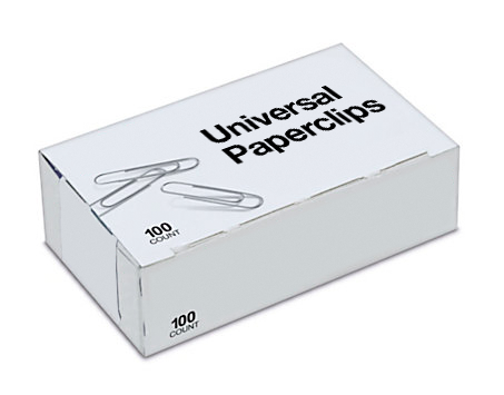 Universal Paperclips has a logo of a paperclip box